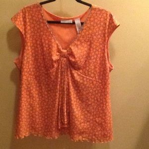 Bright, sleeveless blouse